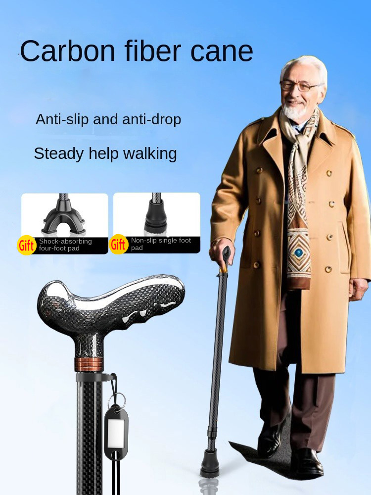 Trekking Pole Carbon - Wysuwana karbonowa laska trekkingowa z antypoślizgowym