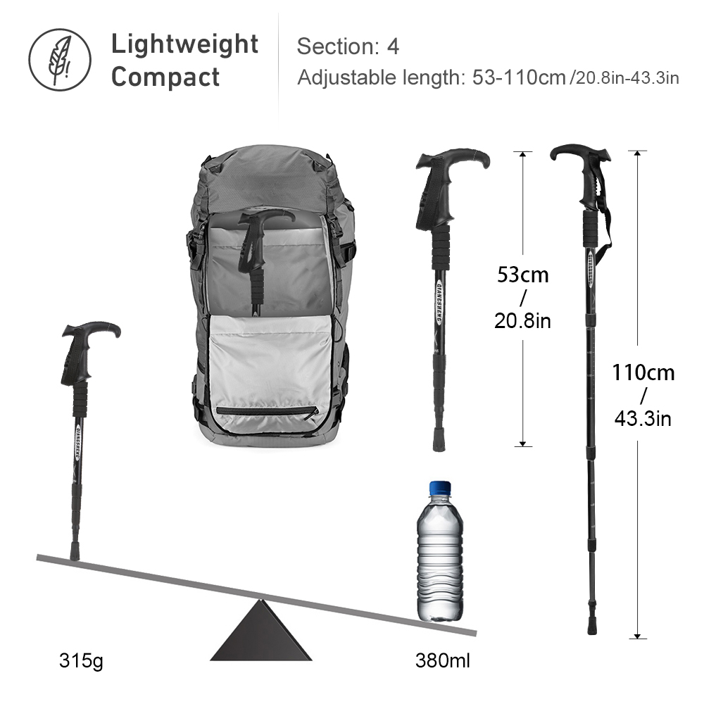 Składany kij trekkingowy na ze – Trekking Pole Carbon recenzja i cena