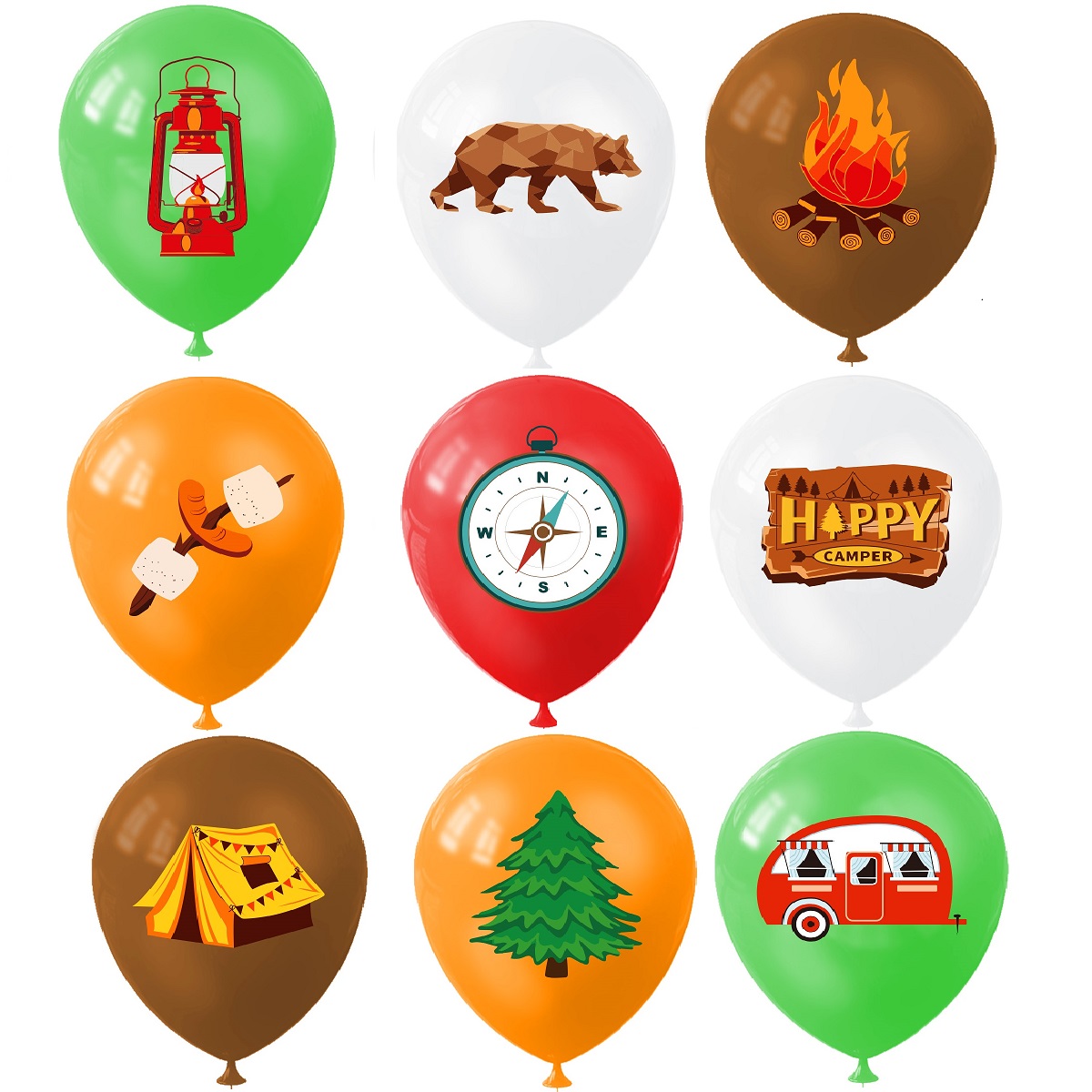 9 szt. Wesołego balonu kemping – Outdoor Adventure Girl recenzja i cena